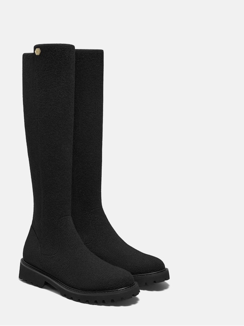 Vivaia Filipa Black Tall Knit Boots EU 39